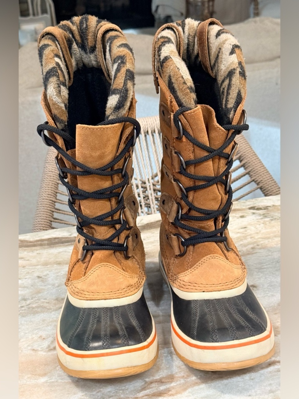 Women’s SOREL Joan of Arctic knit II waterproof winter boots- Size 7 - Picture 3 of 8